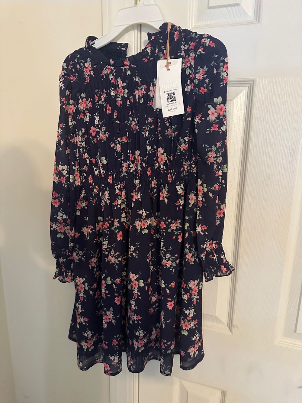 GRACE KARIN Girls' Spring Long Sleeve flower dress size 10Y
